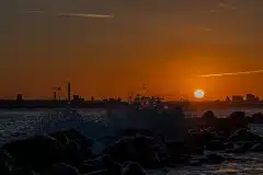 Solopgang over og ved Øresund