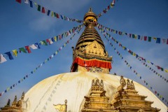 NEP_4409 Tibetansk Bedeflag på Stupaen, Abetemplet
